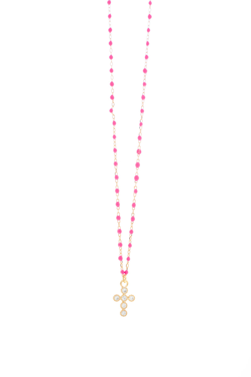 Collana Icona CRUCIS - Fuxia