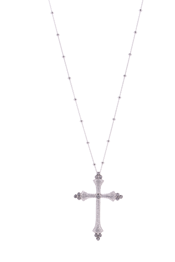 Collana Icona CRUCIS LUMINIS - Pietre Bianche