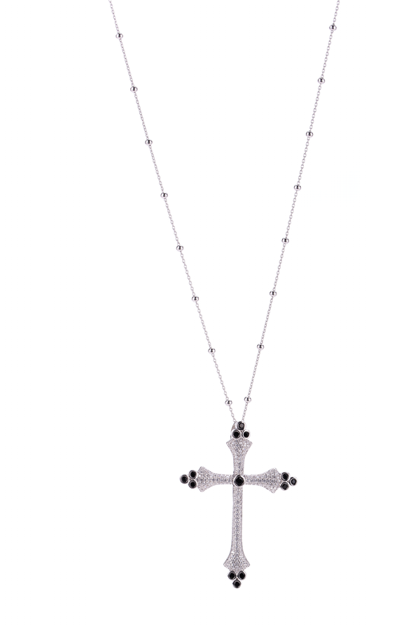 Collana Icona CRUCIS LUMINIS - Pietre Nere