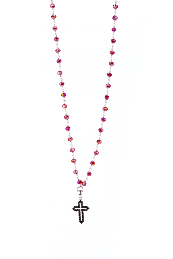 Collana Icona COLORIBUS - Pietre Bordeaux